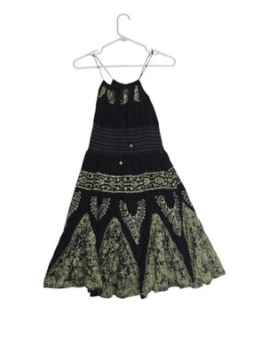 Vintage 90s/Y2K Fashion Terminal Bohemian Sundress w/ Adjustable Straps